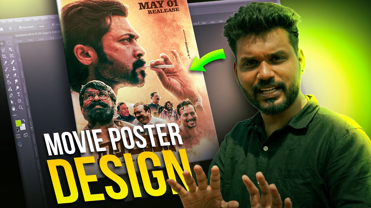 Retro Movie Poster Redesign | Photoshop | Photo Manipulation |  Suriya | 2D entertainment
