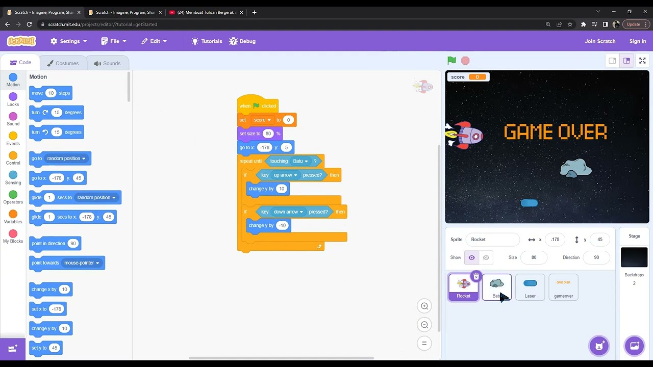 Membuat Game Roket Dengan Scratch