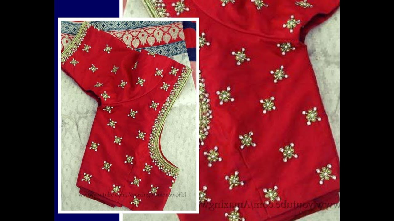 How I Recreated my Old blouse to New Designer Blouse- Aari/Maggam Work/ Hand Embroidery