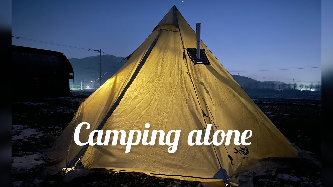 Pitch a tent in the middle of the snow