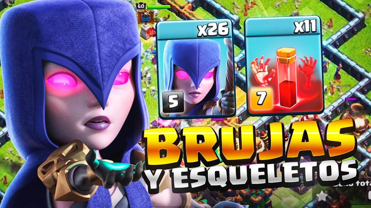 Todo BRUJAS y ESQUELETOS contra TH15 💀 Clash of Clans