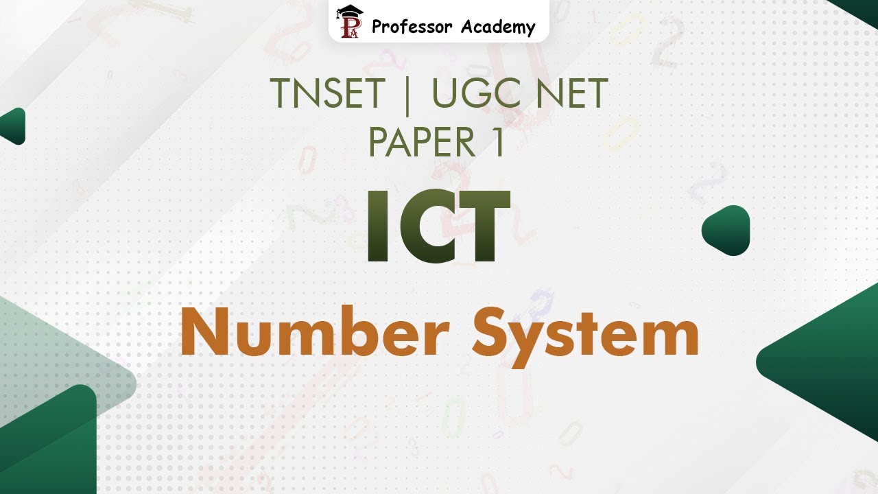 TNSET Paper 1 - ICT - Number System PYQ discussion | Professor Academy