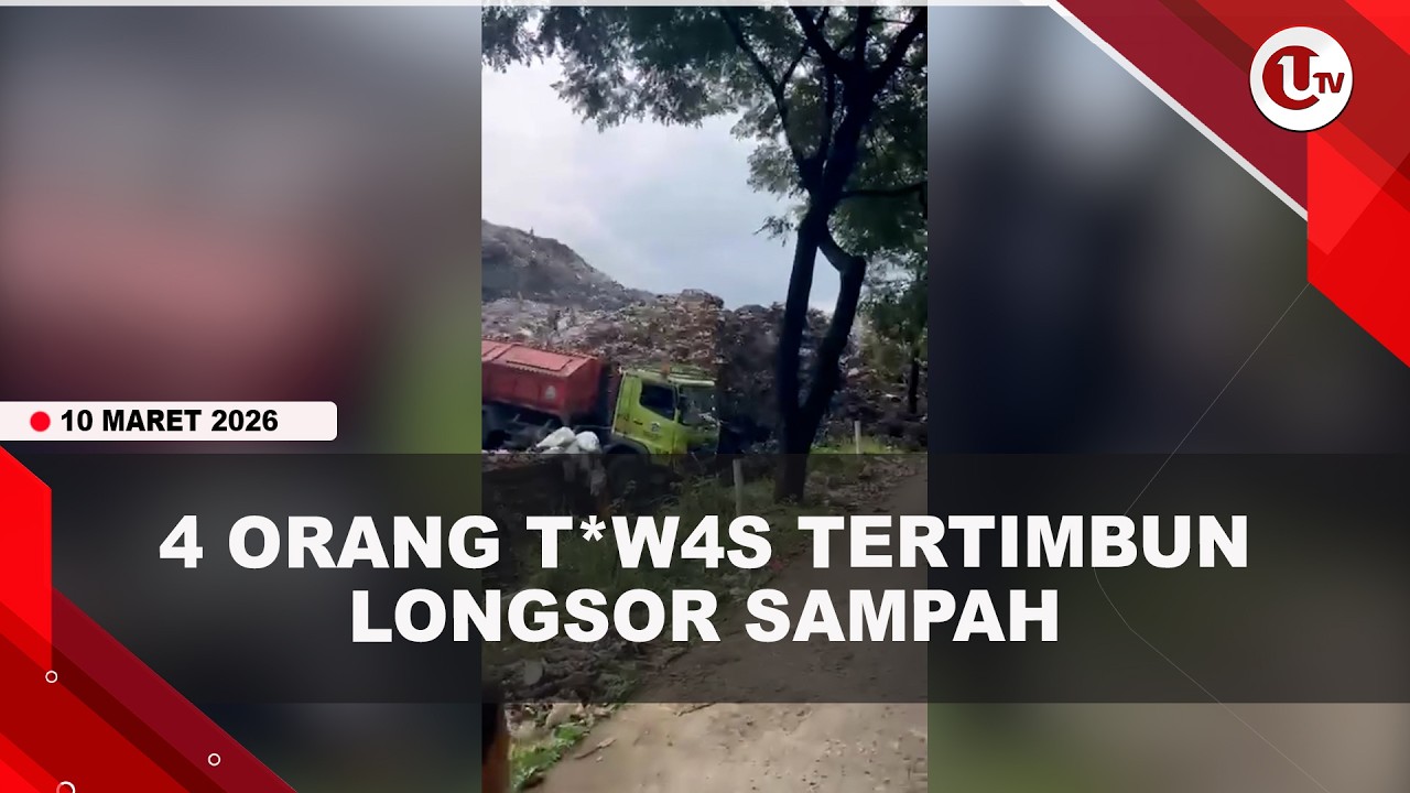 TRAGIS, 4 ORANG T*W4S TERTIMBUN LONGSORAN GUNUNG SAMPAH DI TPST BANTAR GEBANG | U-NEWS