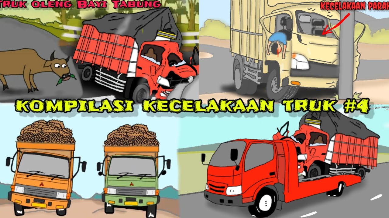 ada lagi kompilasi kecelakaan truk truck oleng bayi tabung truck bentuk animasi gambaran truk