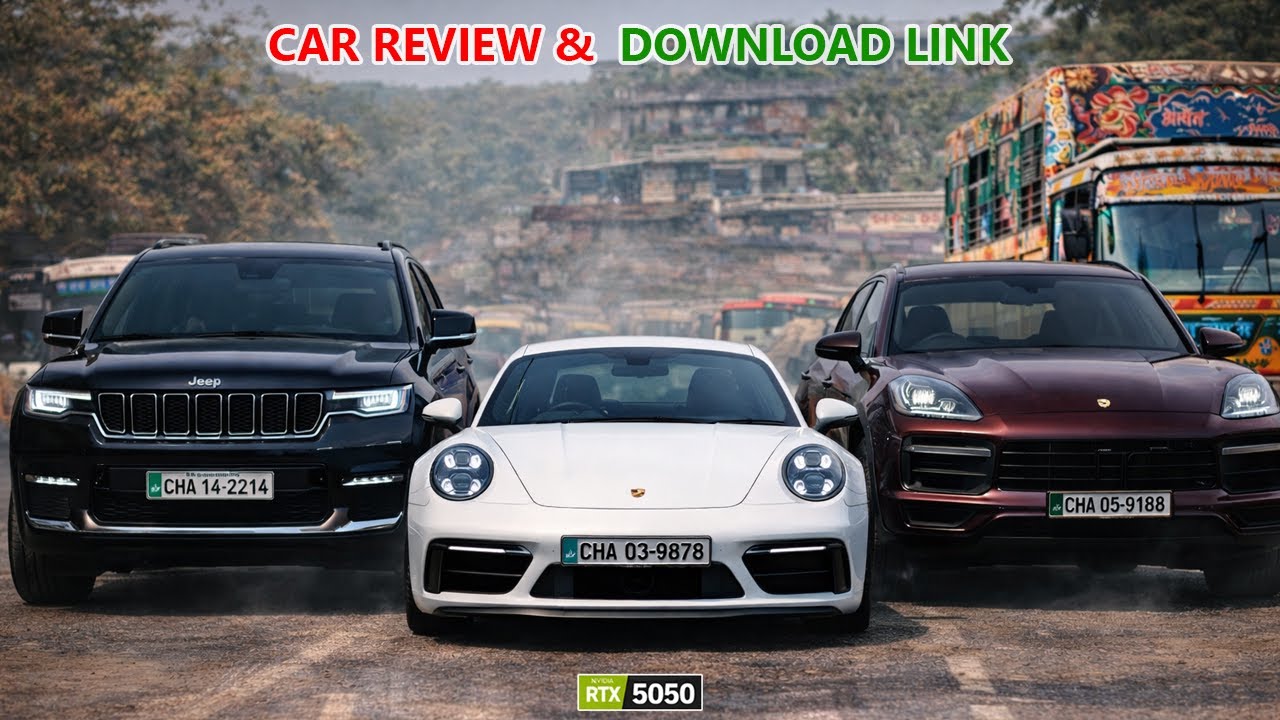 Jeep Grand, Porsche 911 & Porsche in Crazy BD Traffic 🇧🇩 | Cinematic ETS2 Car Review | ETS2 v1.57