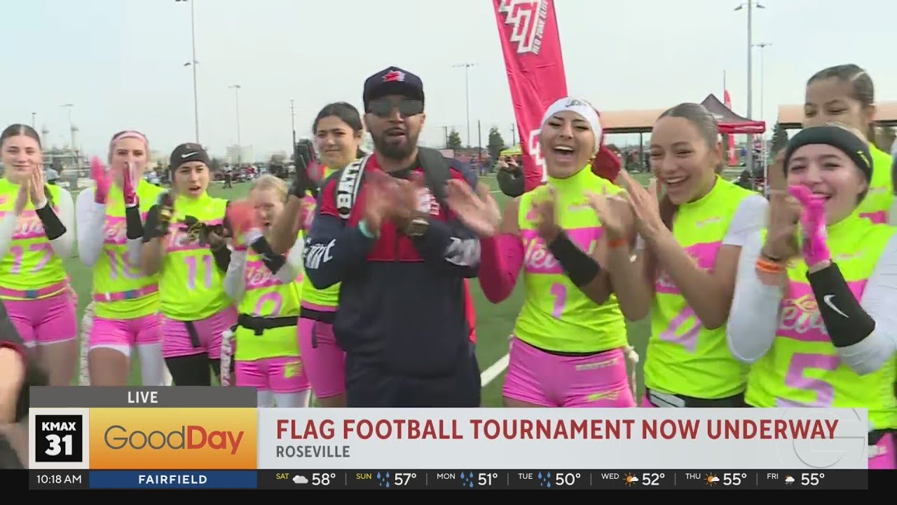 Kids are showing their flag football skills at this tournament in Roseville!