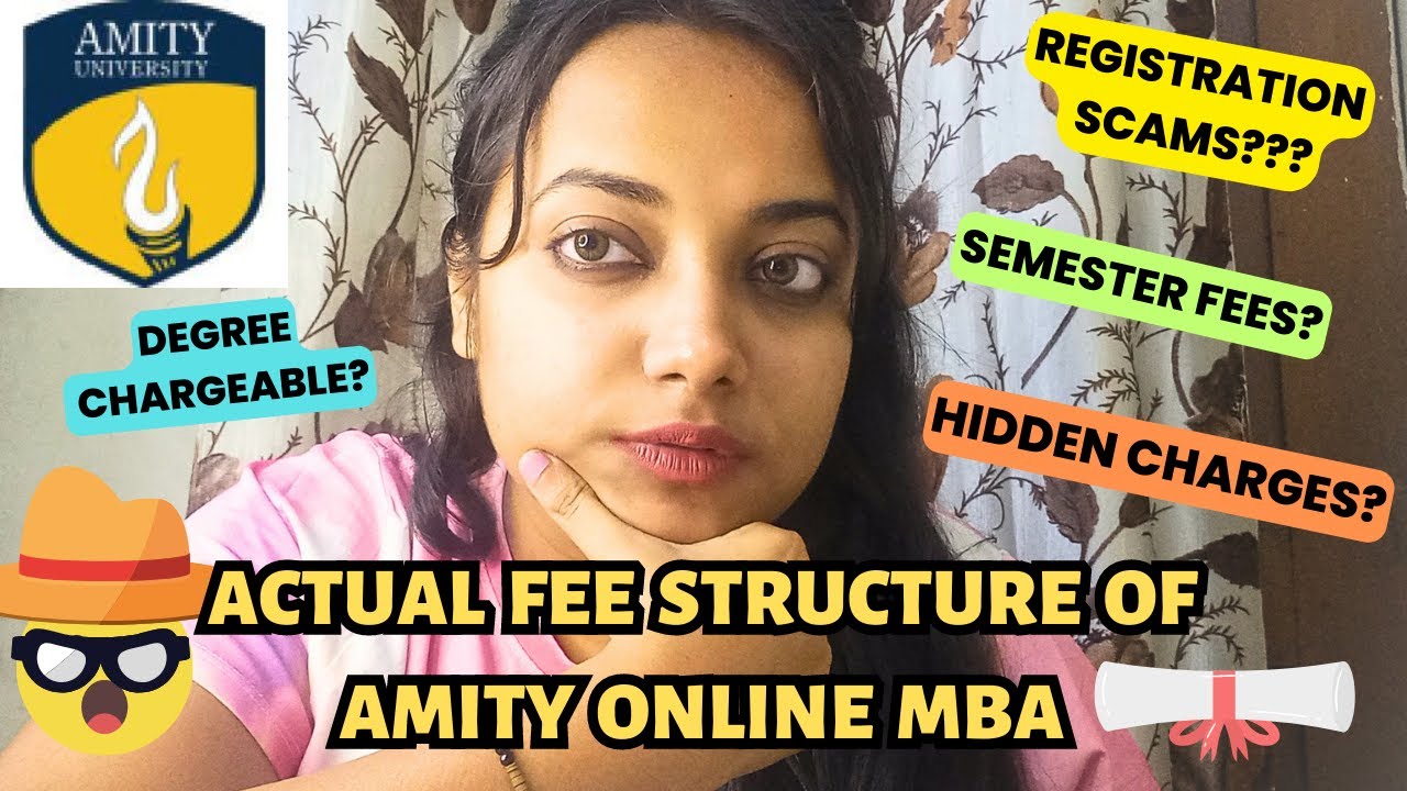 ACTUAL fee structure of online MBA AMITY | Registration Scams | Degree CHARGEABLE OR NOT | AMITY MBA