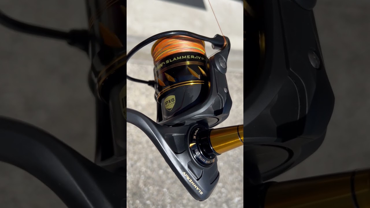 New slammer, new string. Penn Slammer iv 5500, 40lb slammer braid. #pennfishing #fishing