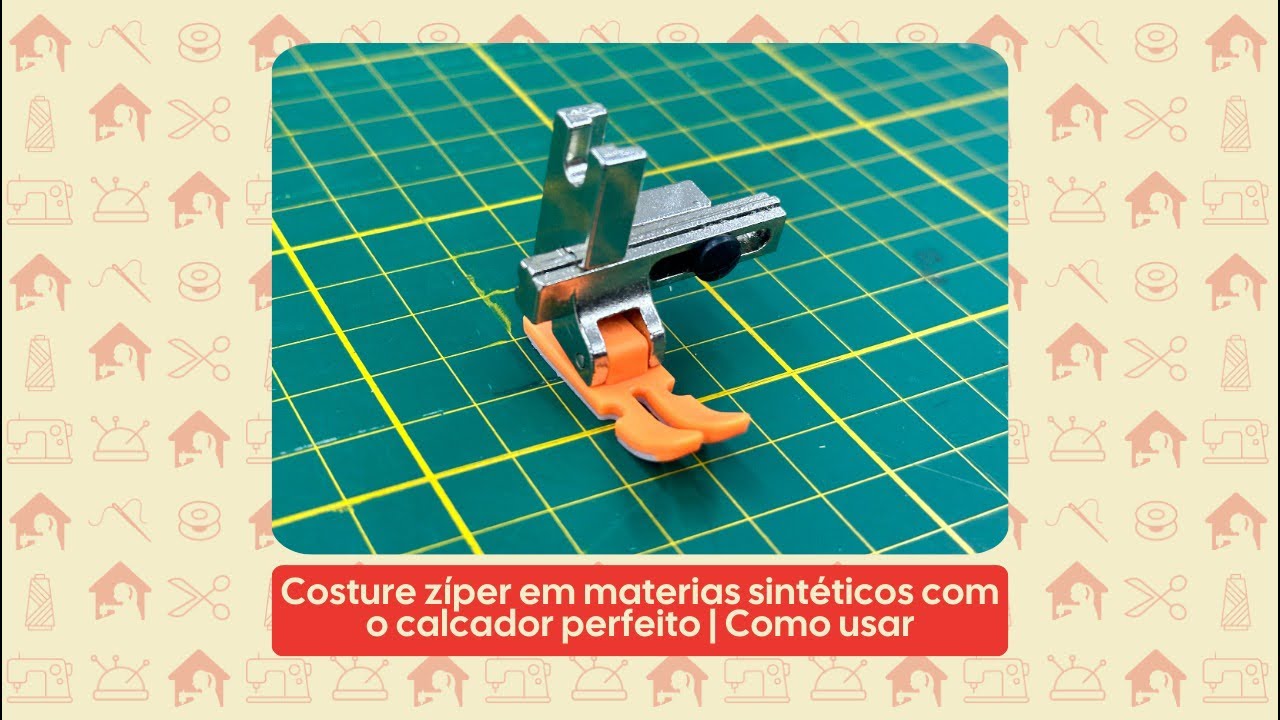 Costure zíper em materias sintéticos com o calcador perfeito | Como usar