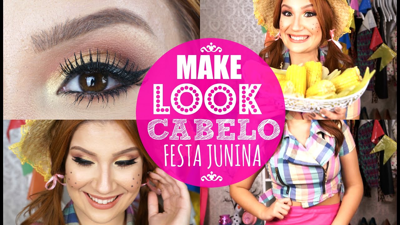 Maquiagem, cabelo e look para festa junina! ♡ Por Bianca Andrade