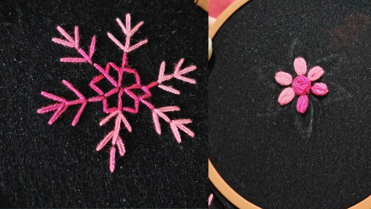 কামিজের করা  ছিটানো ফুলের ডিজাইন  how to make embroidery work. #embroidery #diy #howtomake