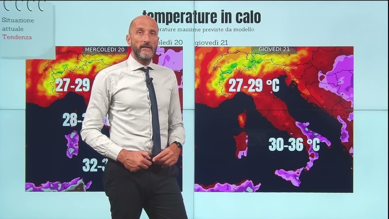 Il meteo in Toscana - perturbazione in transito tra oggi e domani, piogge soprattutto lungo la costa