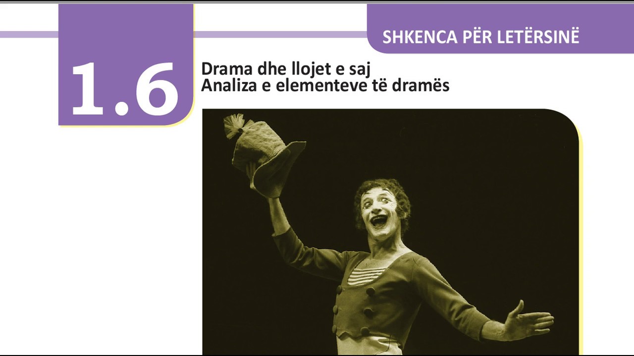 Letersia 10 Filara Mesimi 1 6 Drama dhe llojet e saj  Analiza e elementeve të dramës
