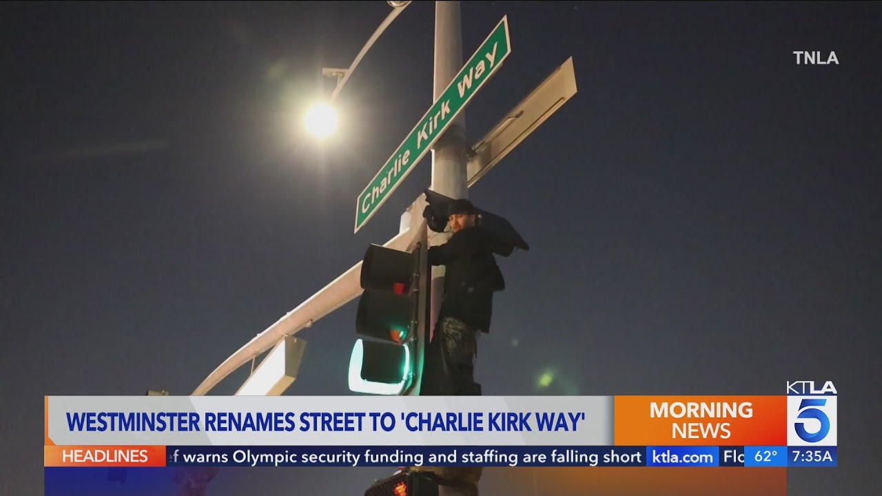 Westminster renames street to 'Charlie Kirk Way'