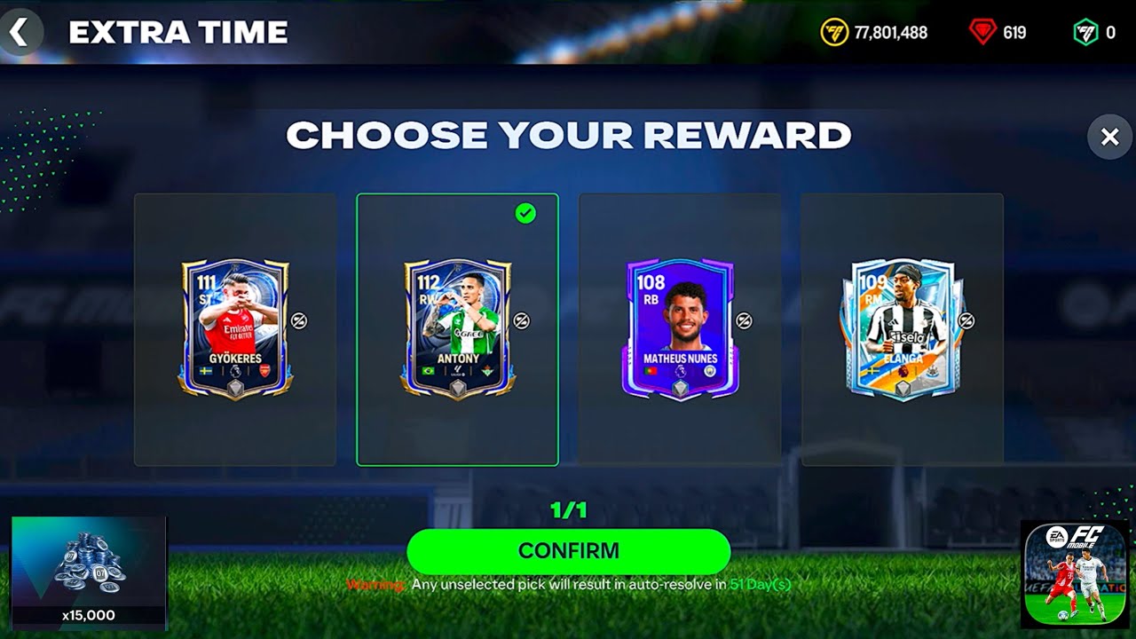 Fc Mobile Opening Choose Your Reward Packs I Got ANTONY 