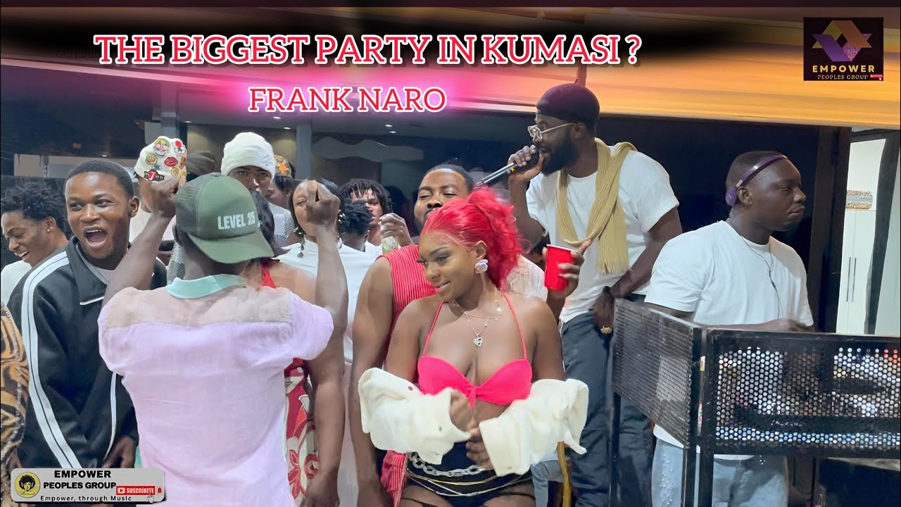 FRANK NARO HOSTED THE BIGGEST INDOORS PARTY FOR THE MEDIA IN KUMASI.