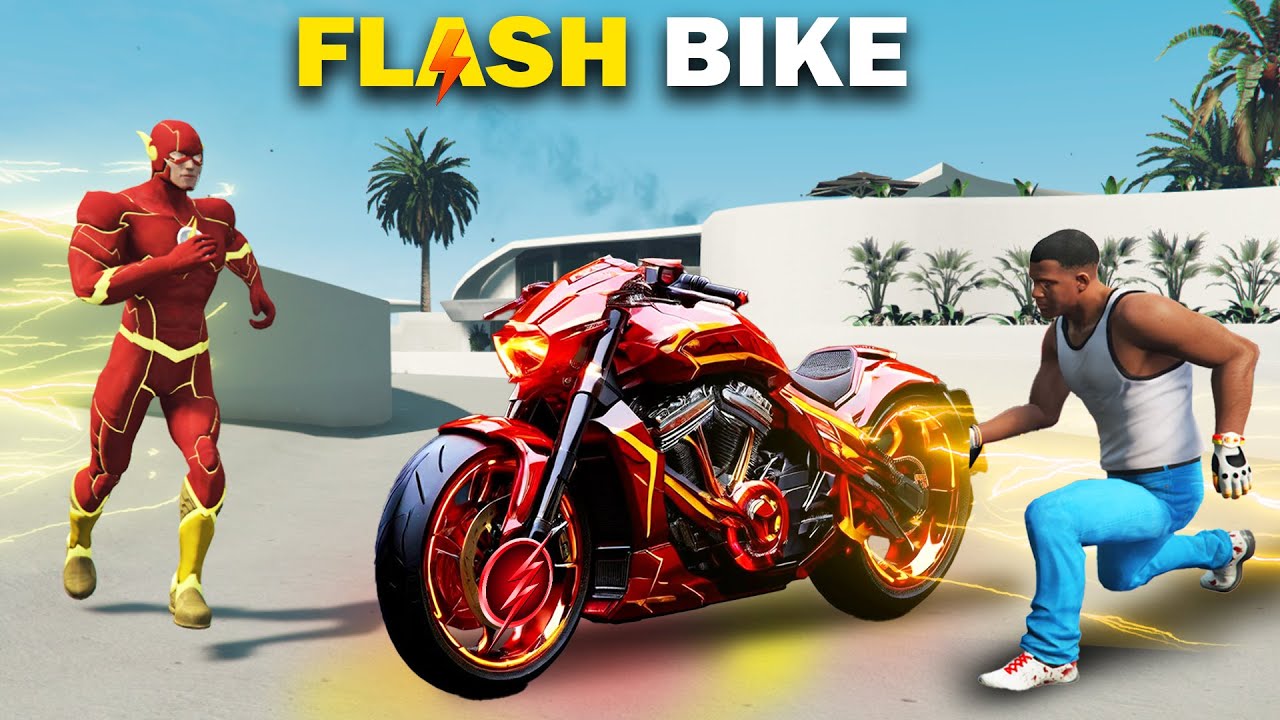 Franklin Stealing Flash Fastest Bike in GTA 5 ! | Techerz