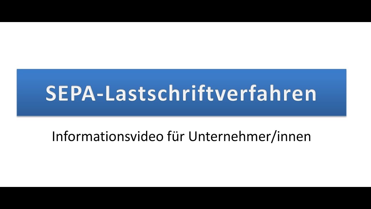 SEPA Lastschriftverfahren