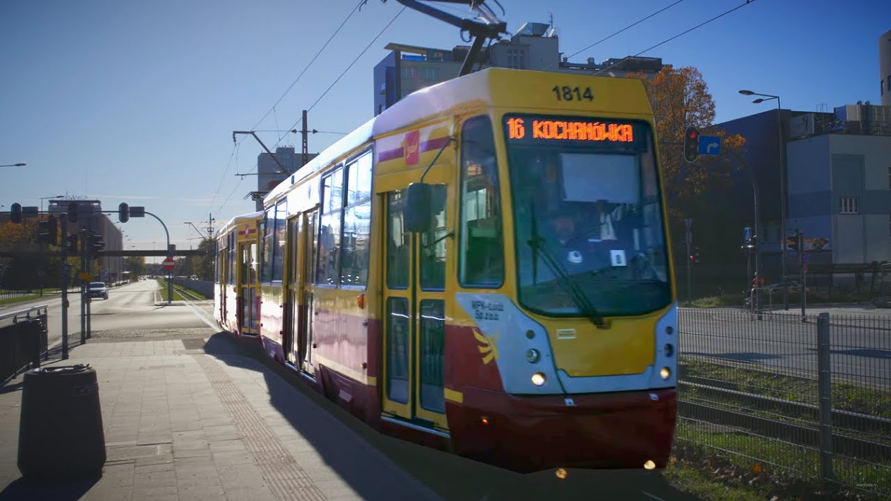 Poland, Łódź, tram 16 ride from Targi Łódzkie to Bieliková