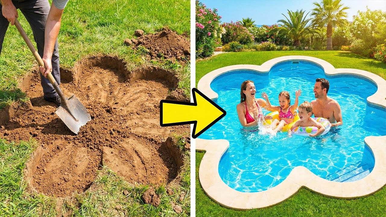 Meinen Hinterhof in ein Schwimmparadies verwandeln! 🌊