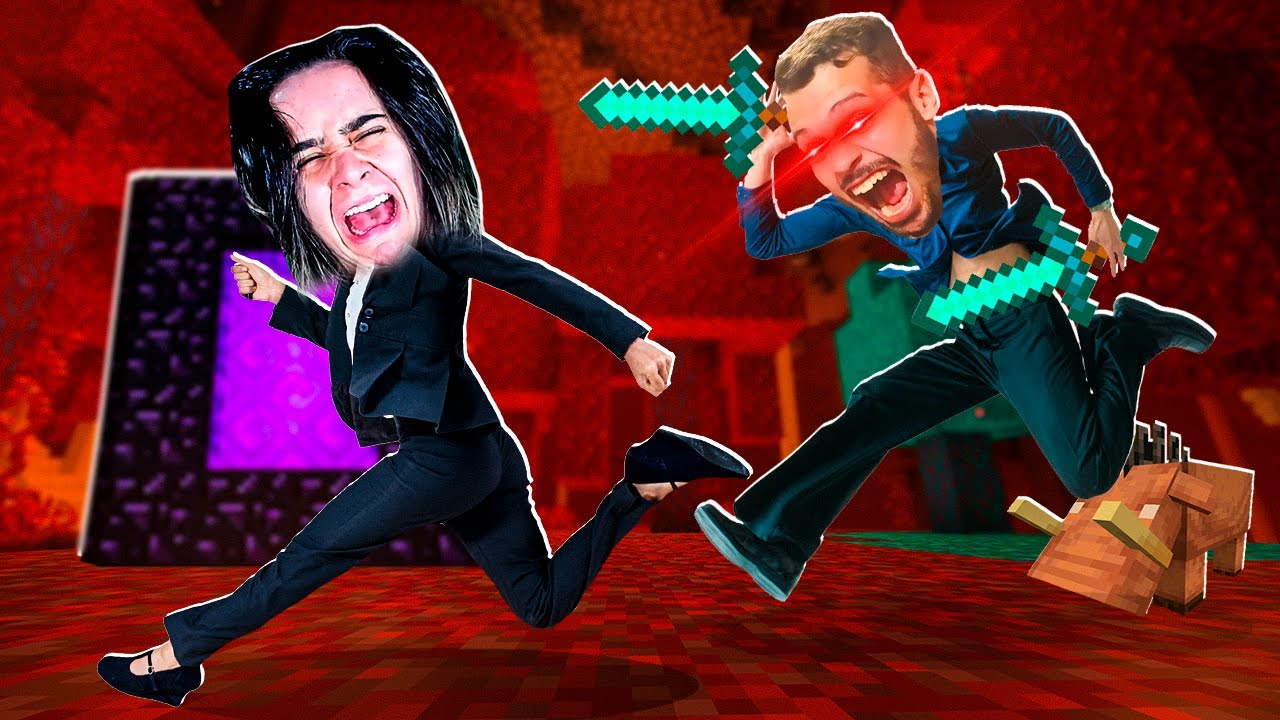 meu melhor amigo está me Caçando... só que no Nether!