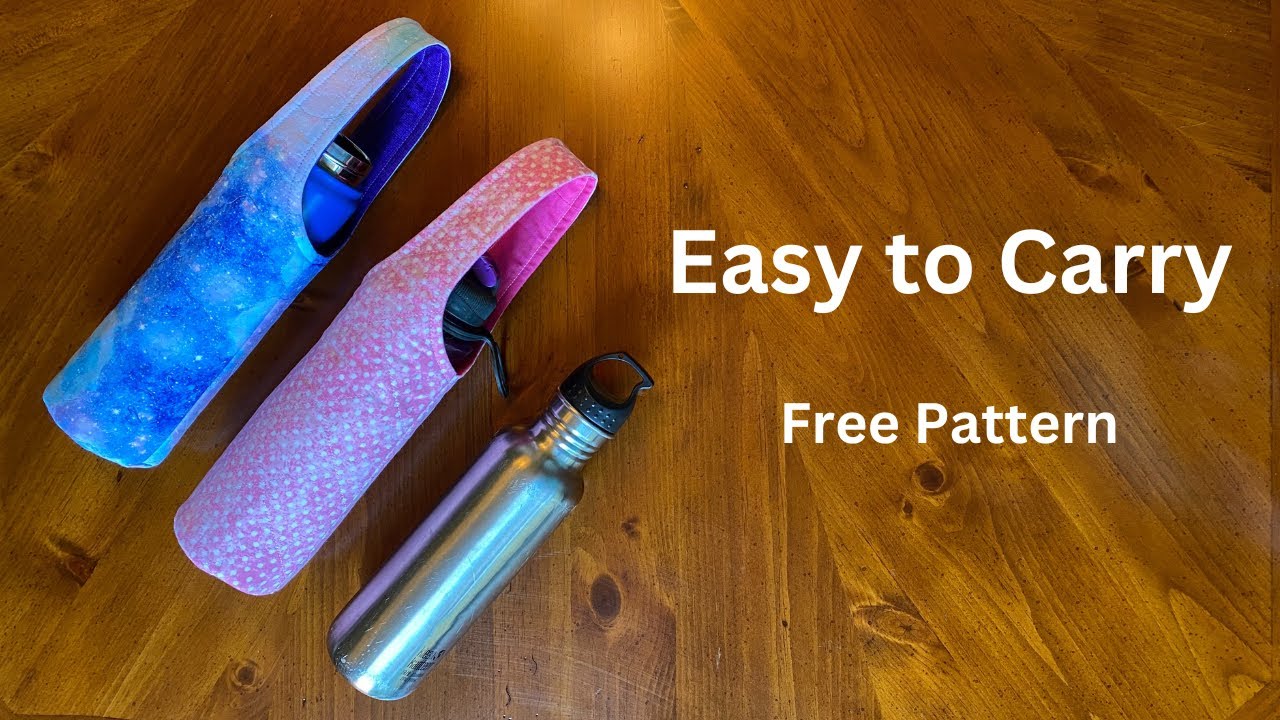 Easy DIY Water Bottle Carrier/Holder/Bag Sewing/Quilting Tutorial Free Pattern