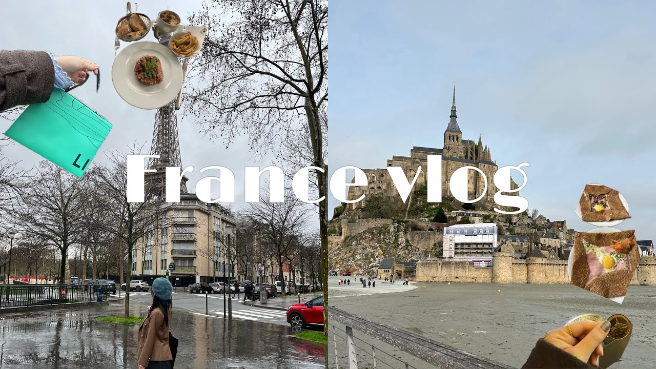 [フランス vlog②] 念願のモン・サン・ミシェルに日帰りツアーでいってきたよ！パリの街歩きも
