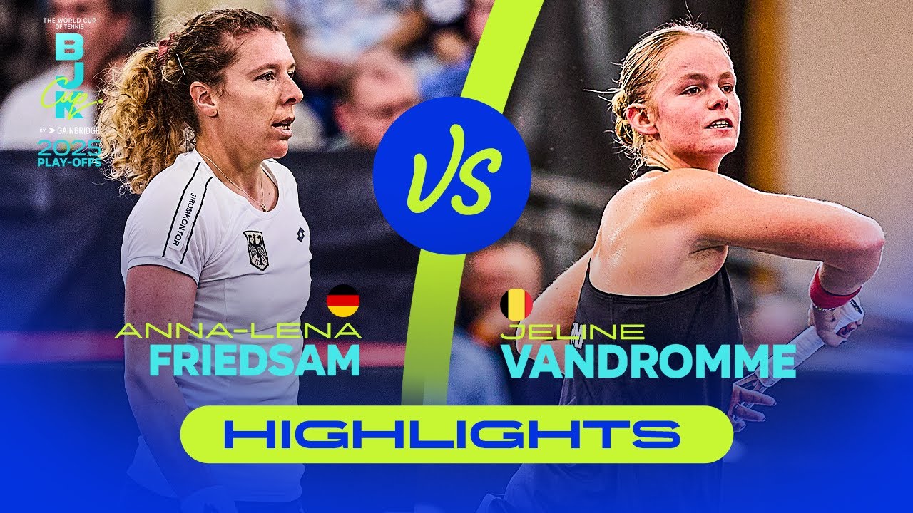 Anna-Lena Friedsam (GER) vs Jeline Vandromme (BEL) | 2025 BJK Cup Play-offs | Match Highlights