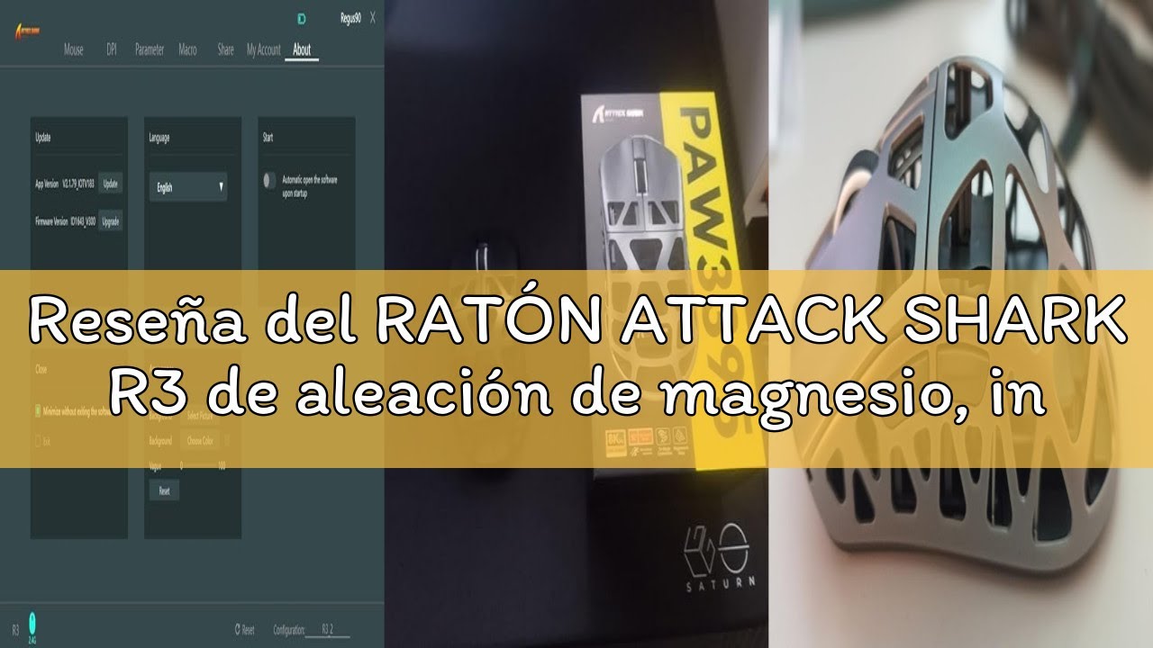 Reseña del RATÓN ATTACK SHARK R3 de aleación de magnesio, inalámbrico 8K, superligero de 46 g, senso