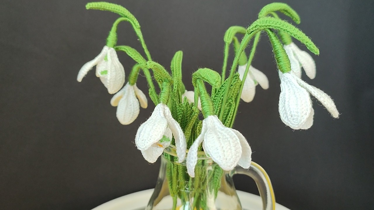 How to crochet Snowdrops/Cum crosetam ghiocei