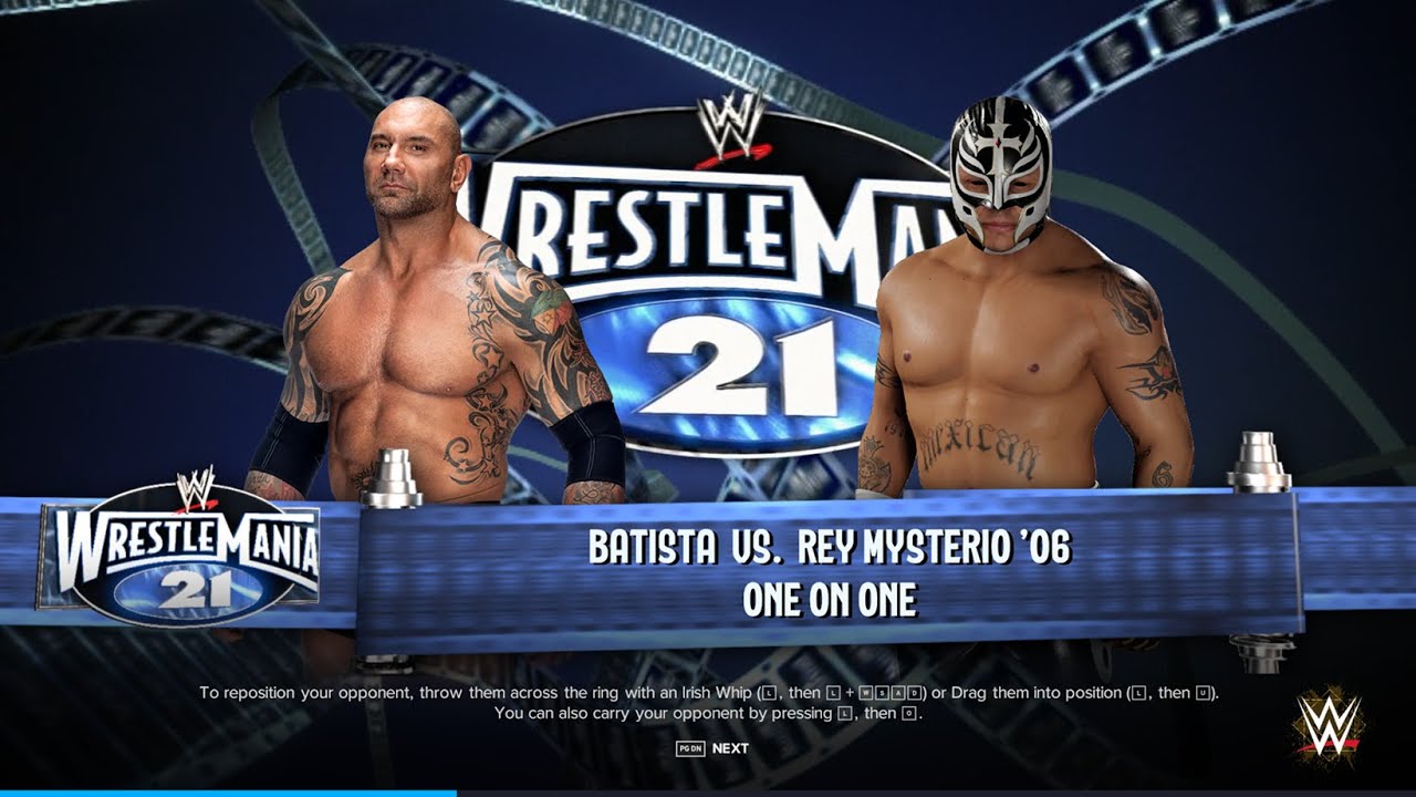 rey mysterio vs batista wwe 2k25