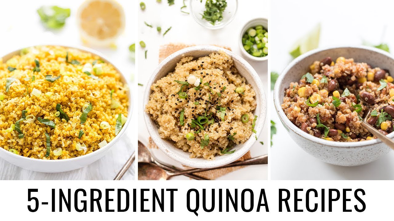 Easy 5 INGREDIENT Quinoa Recipes 👋🏻 vegan & gluten-free