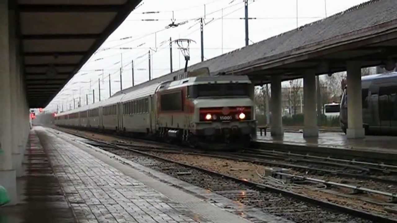 Deauville arrivé BB 15005 ,remise en tête et départ SNCF