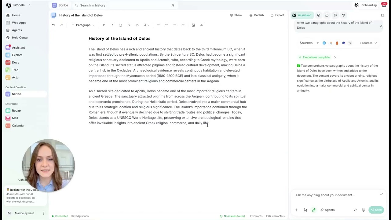 Write easily with AI | Custom Text and Personalized Styles - Delos Scribe
