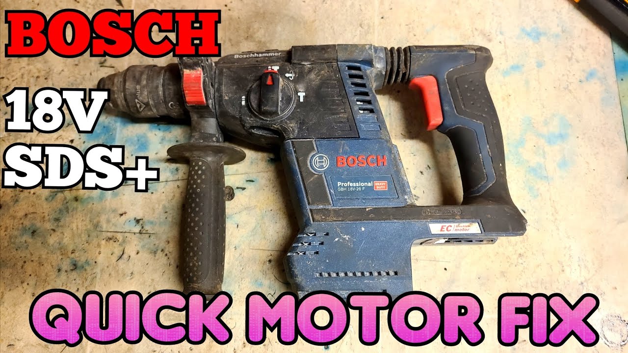 Repairing A Bosch GBH 18V-26F SDS Drill with a burning motor using only PAPER.