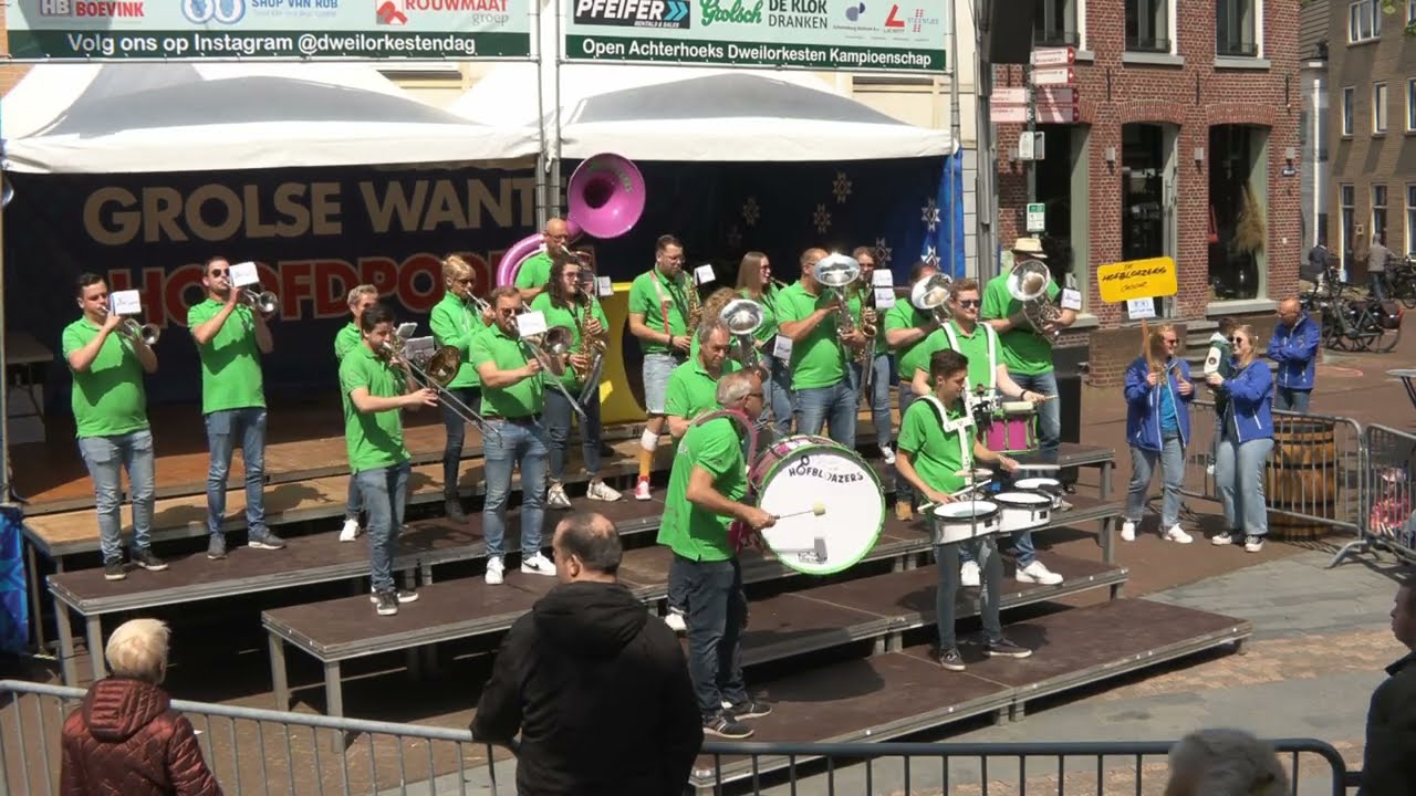 Dweilorkest de Hofbloazers Goor Markt 26e Dweilorkestendag Groenlo 18 mei 2023 NL