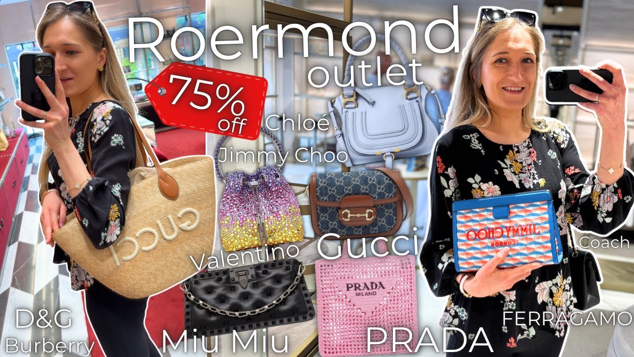 75% off🔥 Gucci, Miu Miu, Prada, Valentino, Coach, D&G - Roermond outlet shopping vlog | Lesley Adina