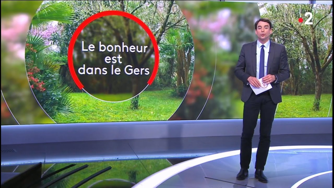 JT de France 2 dans le Gers : Jardin Exotique et oeuvres naturelles