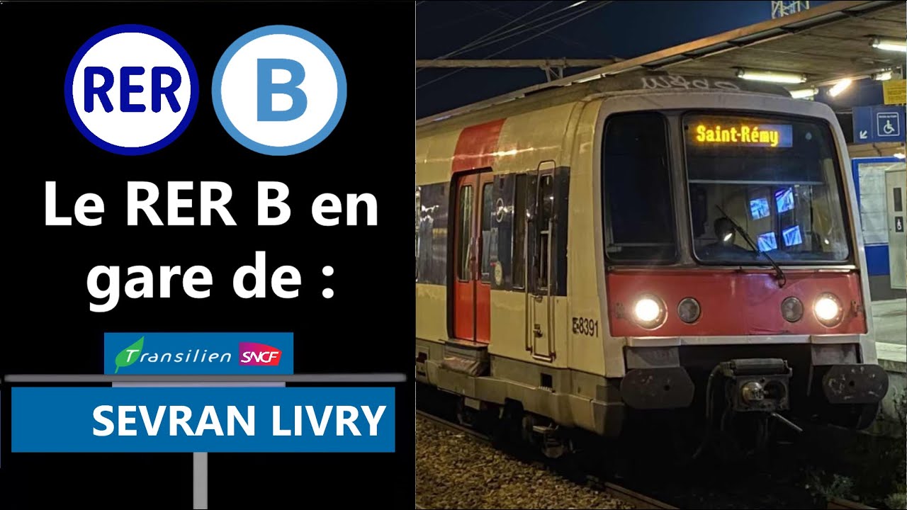 Spot nocturne à Sevran Livry sur le RER B (MI79 et MI84)