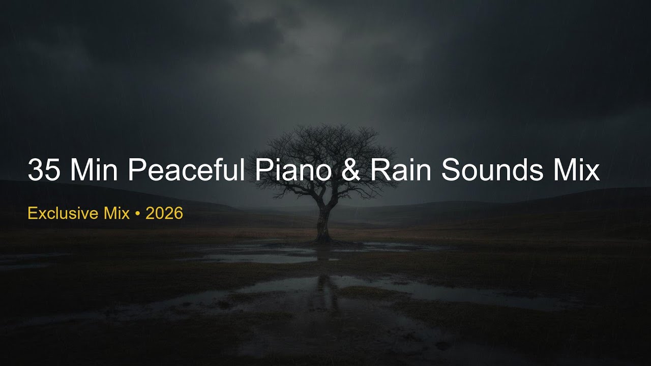 35 Min Peaceful Piano & Rain Sounds Mix