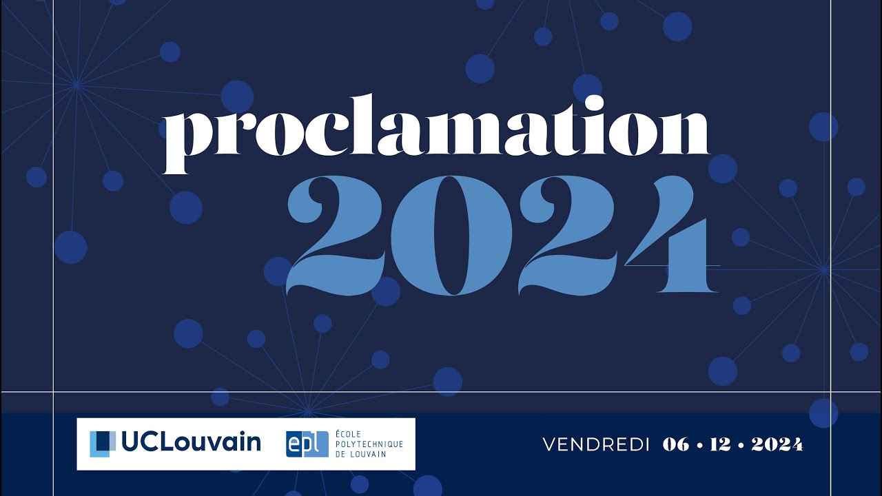 Proclamation 2024 de l'Ecole polytechnique de Louvain