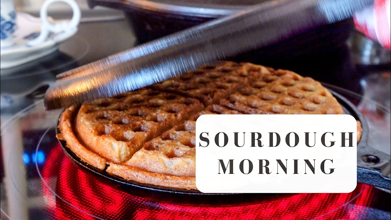 🧇Cast Iron Sourdough Waffles - A Quiet Morning in the Kitchen