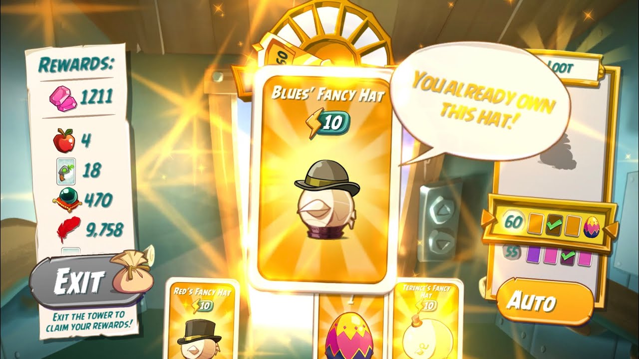 Tower of Fortune - I reached 60th floor but made a bad decision on 58th floor 😅 - Angry Birds 2