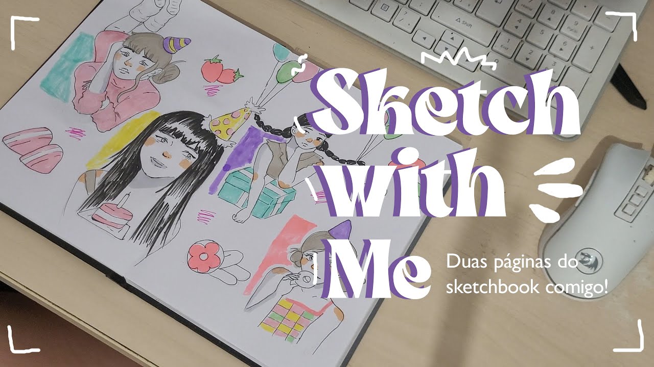 Sketch with me| Duas páginas do sketchbook comigo