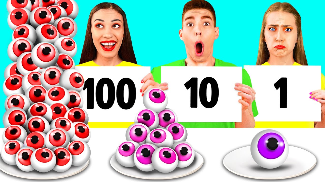 100 Layers of Food Challenge | Kitchen War by RaPaPa Challenge