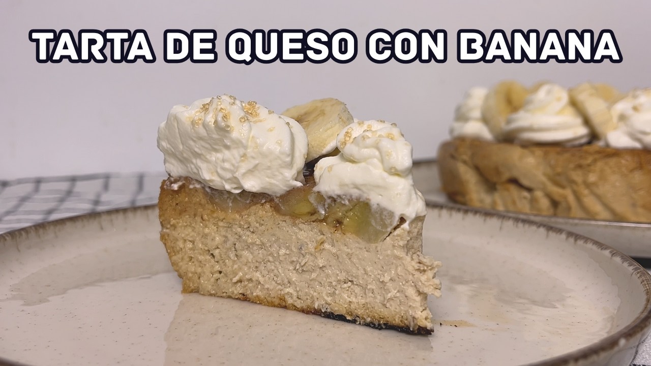 Sin galleta y sin complicaciones: Tarta de Queso Cremosa con Plátano