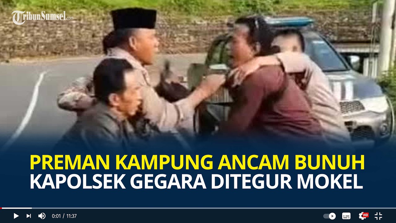 Viral Preman Kampung Ancam Bunuh Kapolsek dan Camat Gara-gara Ditegur Mokel, Duel dengan Polisi