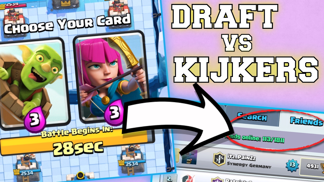 DRAFT CHALLENGE TEGEN KIJKERS! - Clash Royale