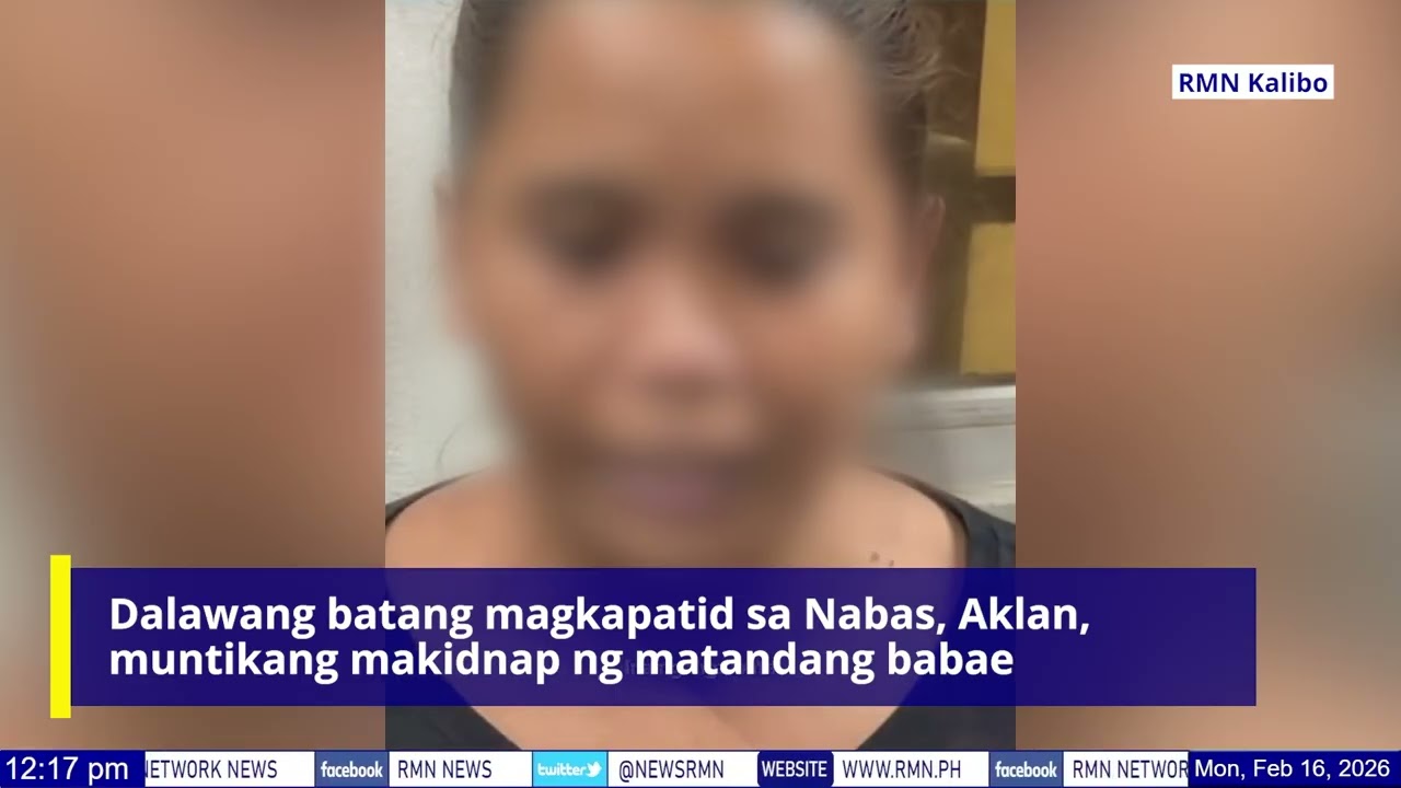 Dalawang batang magkapatid sa Nabas, Aklan, muntikang makidnap ng matandang babae