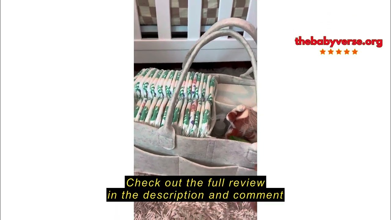 Review Parker Baby Co. Parker Baby Diaper Caddy - Nursery Storage Bin and Car Organizer for Diapers